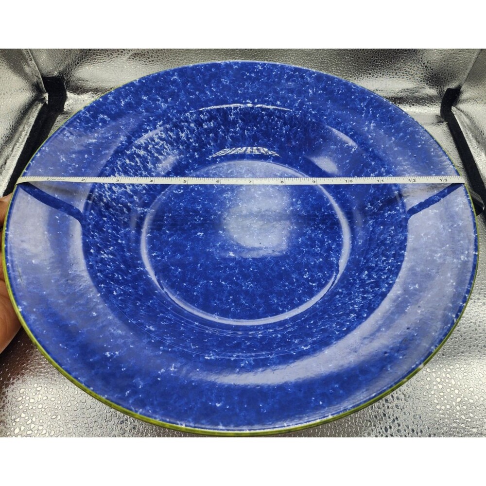 Over & Back Sojourn Sponge Blue Large Pasta Serving Bowl ITALY (READ LISTING!!!) - Picture 5 of 14